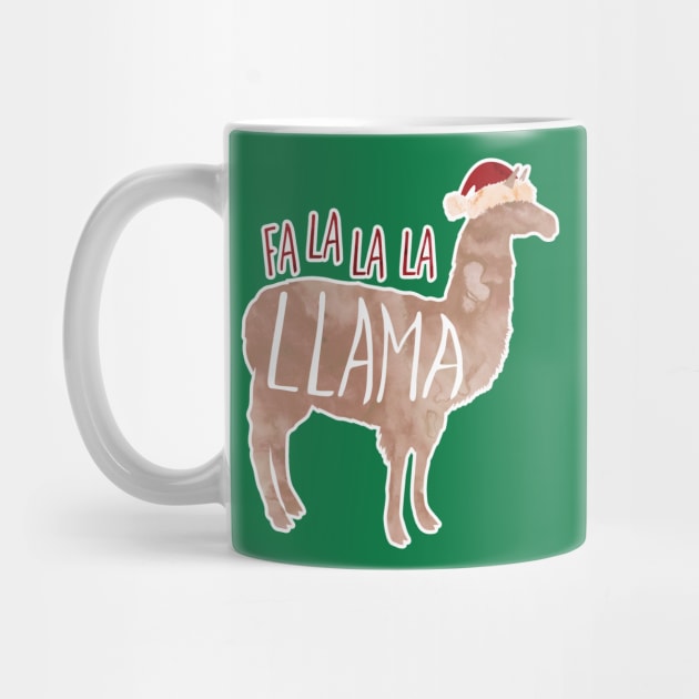 Fa la la la Llama - punny Christmas design by HiTechMomDotCom